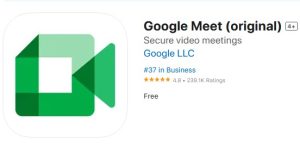 Google Meet App Download for IOS
