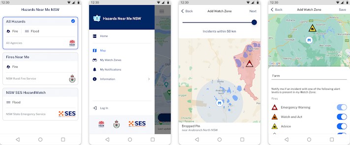 Hazards Near Me App Emergency Information for Incidents in New South Wales, Australia