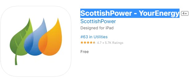Scottish Power app - YourEnergy